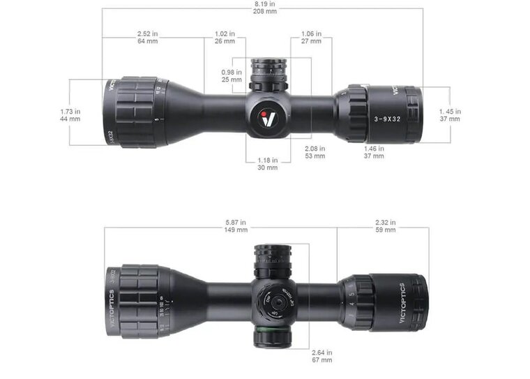 VictOptics C3 3-9x32 Mil-Dot