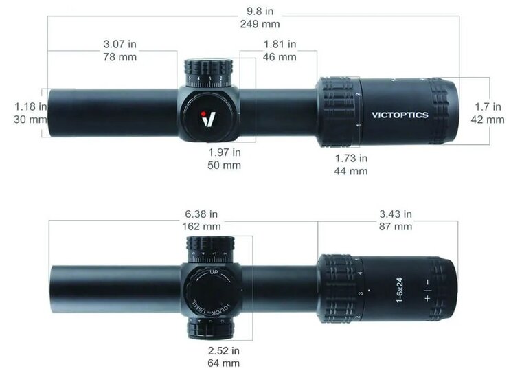 VictOptics S6 1-6x24 VI-CTSIX Black