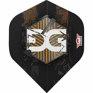 Bulls Martijn Kleermaker Dart Flights 100 Micron Std - Black/Orange 