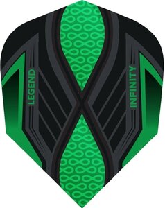  Legend Infinity Dart Flights - 100 Micron - No2 - Std - Green