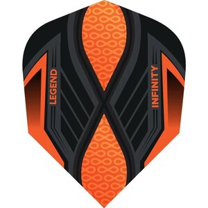  Legend Infinity Dart Flights - 100 Micron - No2 - Std - Orange