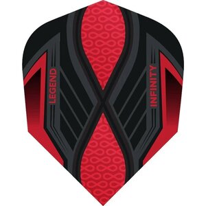  Legend Infinity Dart Flights - 100 Micron - No2 - Std - Red